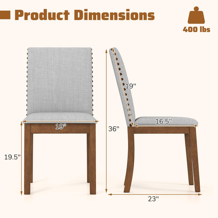 Giantex Upholstered Dining Chairs Set for Restaurant