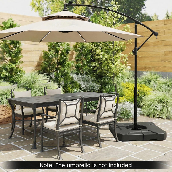 Giantex 2-Piece Fillable Cantilever Umbrella Base(274 lbs)