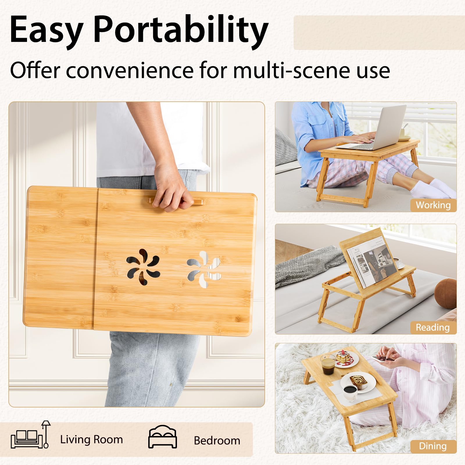 Giantex Bamboo Laptop Desk