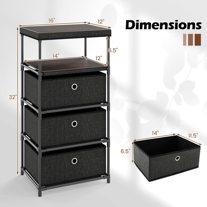 Giantex Dresser with 3 Drawers for Living Room