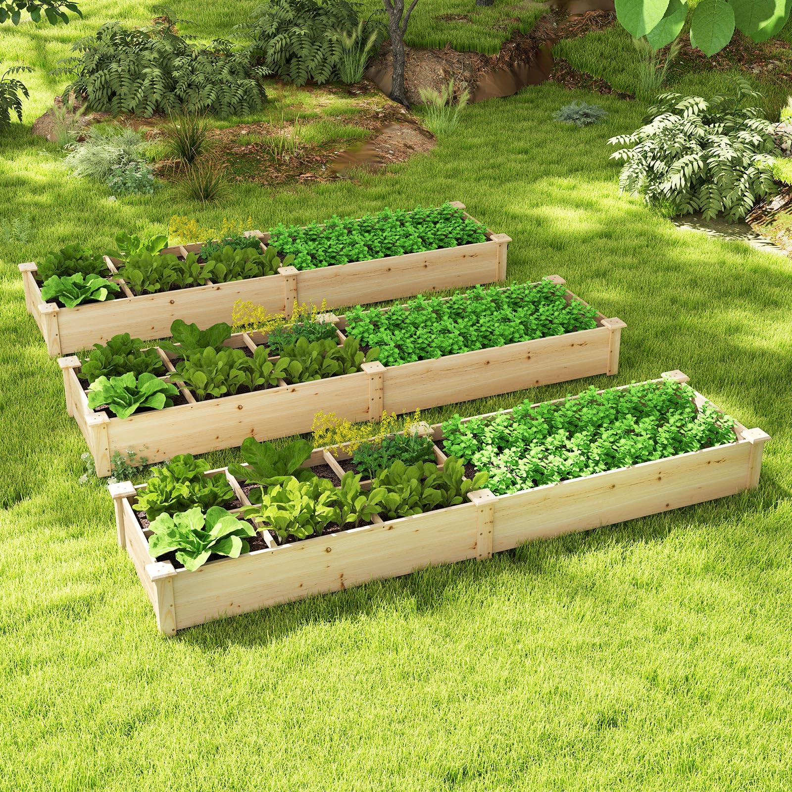 Giantex Wooden Raised Garden Bed