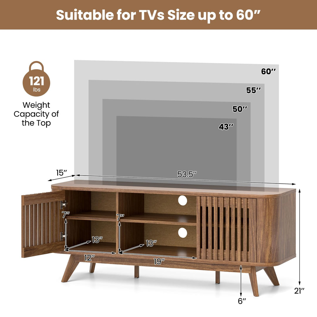 Giantex TV Stand for TVs Mid Century Modern Entertainment Center