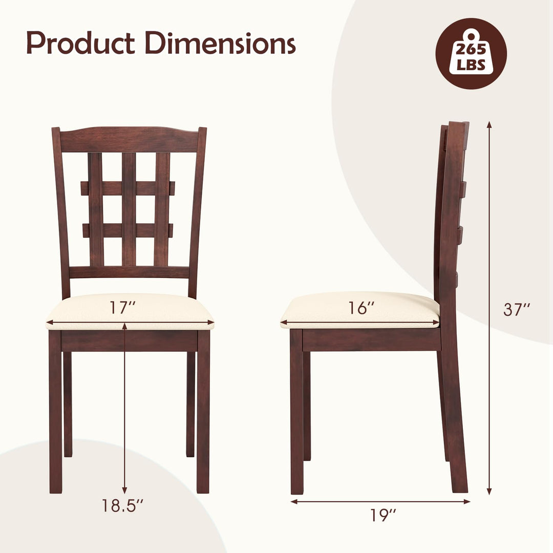 Giantex Wooden Dining Chairs Set of (2/4)