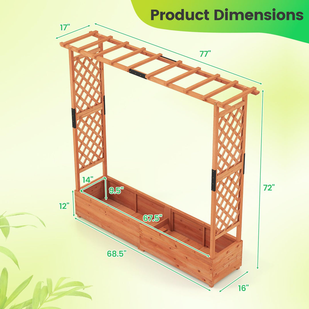 Giantex Raised Garden Bed with Trellis and Hanging Roof
