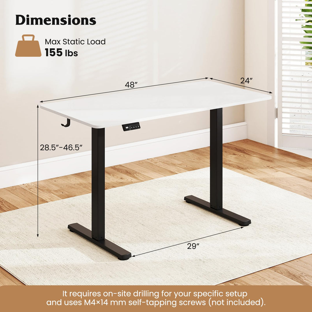 Giantex Electric Standing Desk 48" x 24" Height Adjustable Sit Stand Computer Workstation