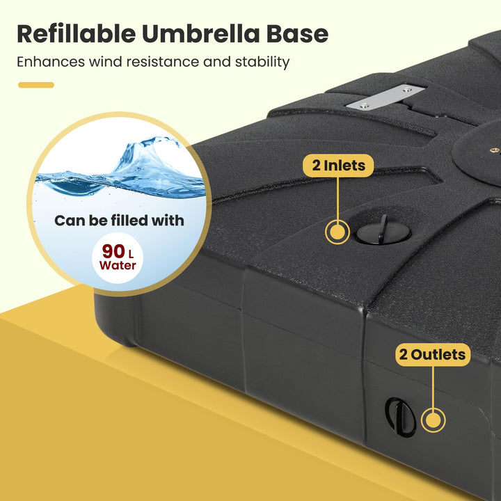 Giantex Cantilever Umbrella Base with Wheels