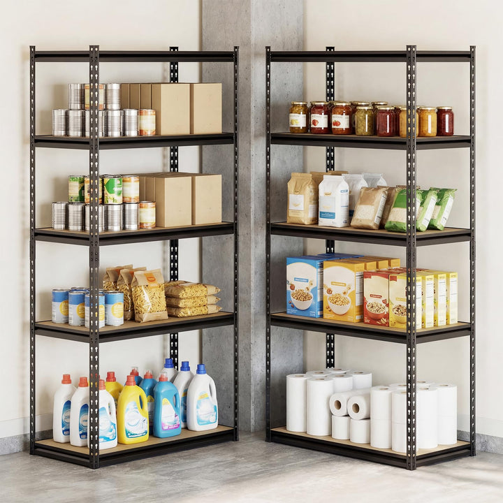 Giantex 5-Tier Metal Storage Shelves Heavy Duty Garage Shelving Units(1/2/3/4,36" W x 18" D x 72" H)
