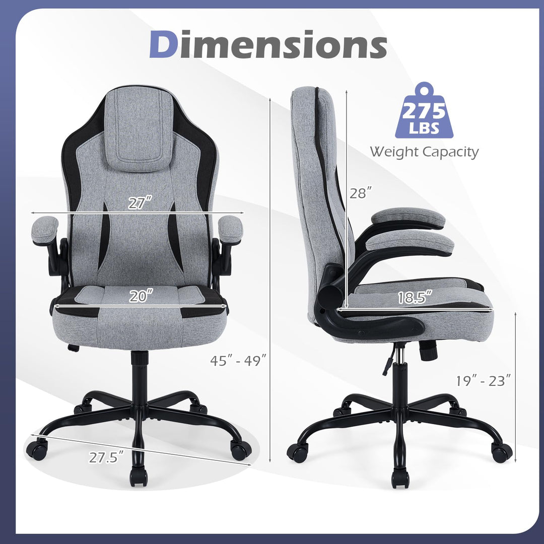 Giantex Ergonomic Computer Office Chair with 90° Flip-up Armrests