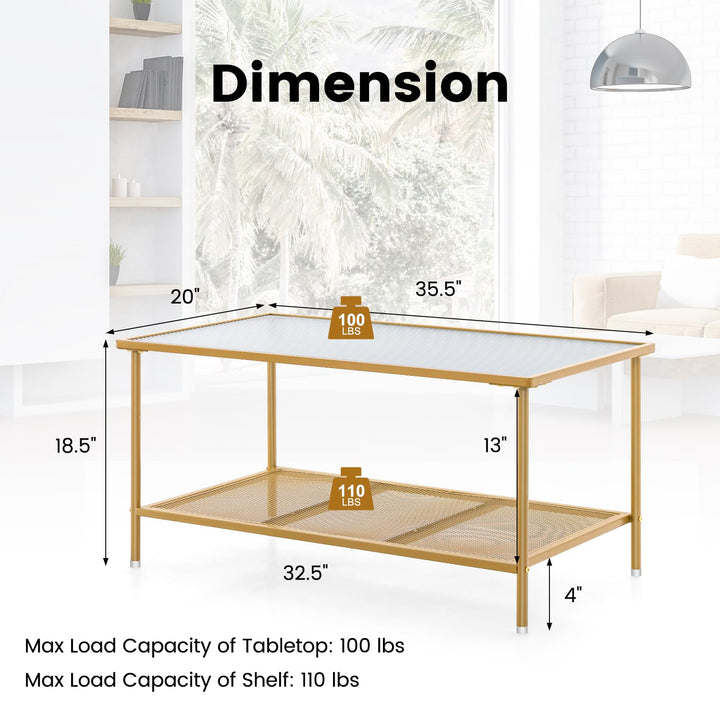 Giantex 2-Tier Modern Coffee Table