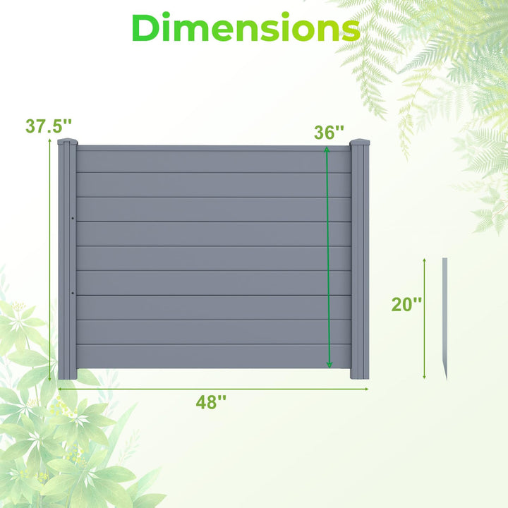 Giantex No-Dig Air Conditioner Fence with Metal Stakes 48''W x 36''H