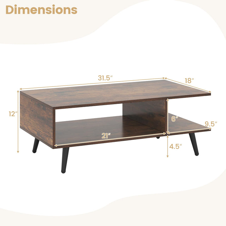 Giantex Coffee Table with Storage for Living Room