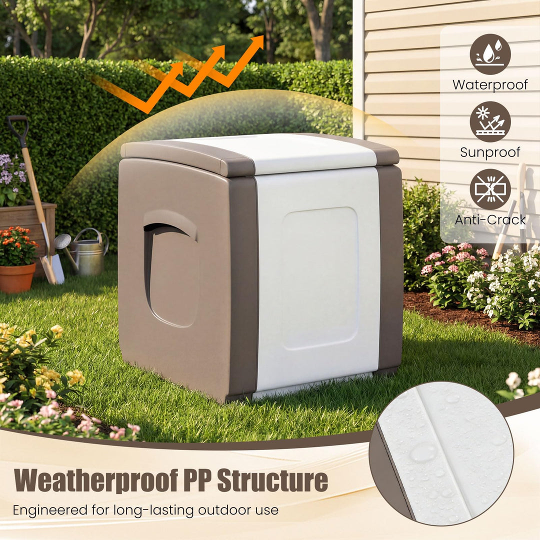 Giantex 27/53/80 Gallon Patio Container with Lockable Lid