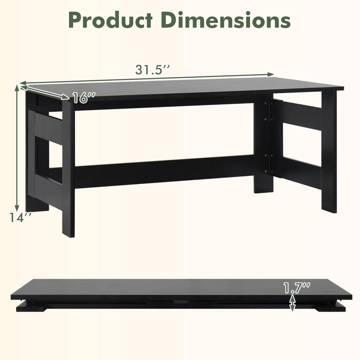 Giantex 31.5" Small Folding Coffee Table with Foldable Legs