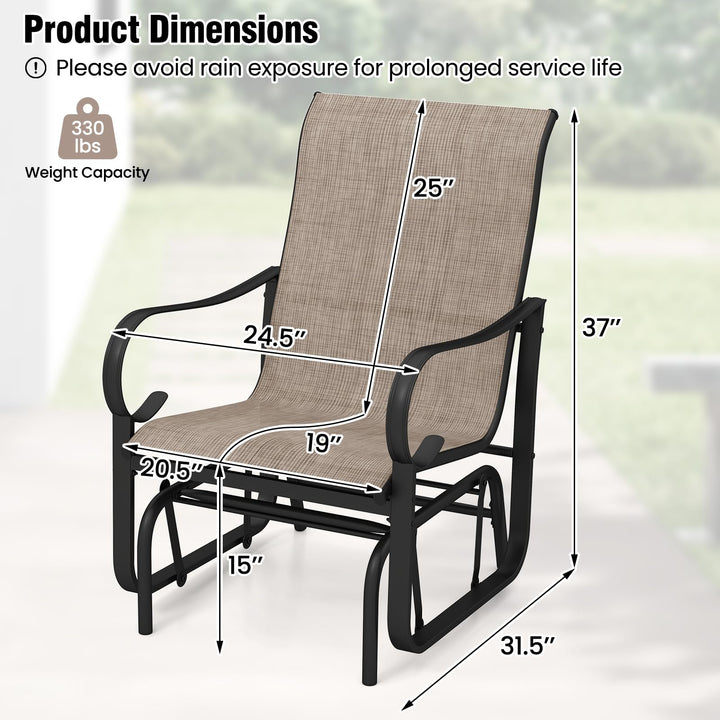 Giantex Outdoor Glider Set for Garden and Backyard