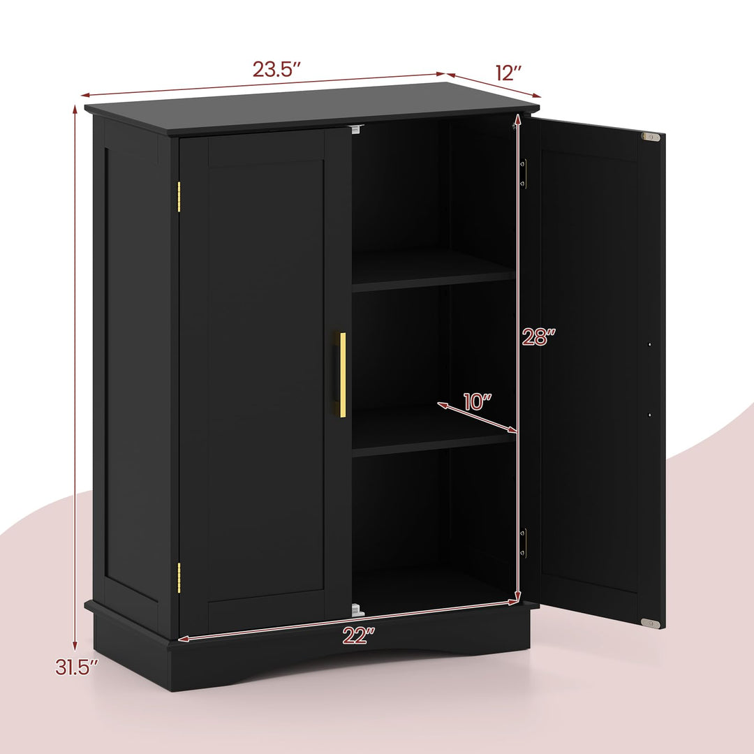Giantex Bathroom Storage Cabinet Modern 31.5" Cupboard with Adjustable Shelves