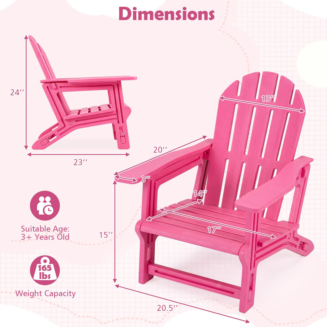 GIANTEX Kids Adirondack Chair | Kids Beach Chair for Age 3+ (1/2/4)