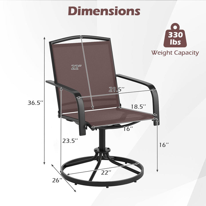 Giantex All Weather 360° Patio Rockers with High Backrest Breathable Seat