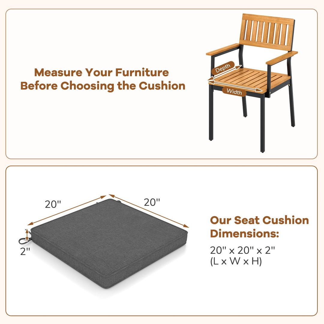 Giantex Set of 2/4/6 Patio Cushions