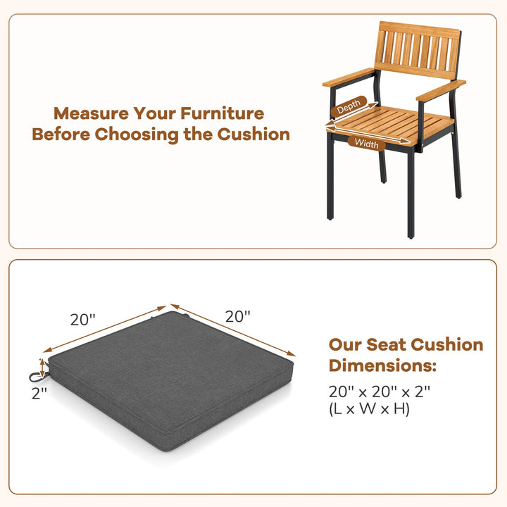 Giantex Set of 2/4/6 Patio Cushions