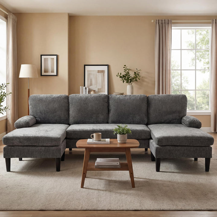 Giantex Sectional Couch for Living Room U-Shaped Sofa