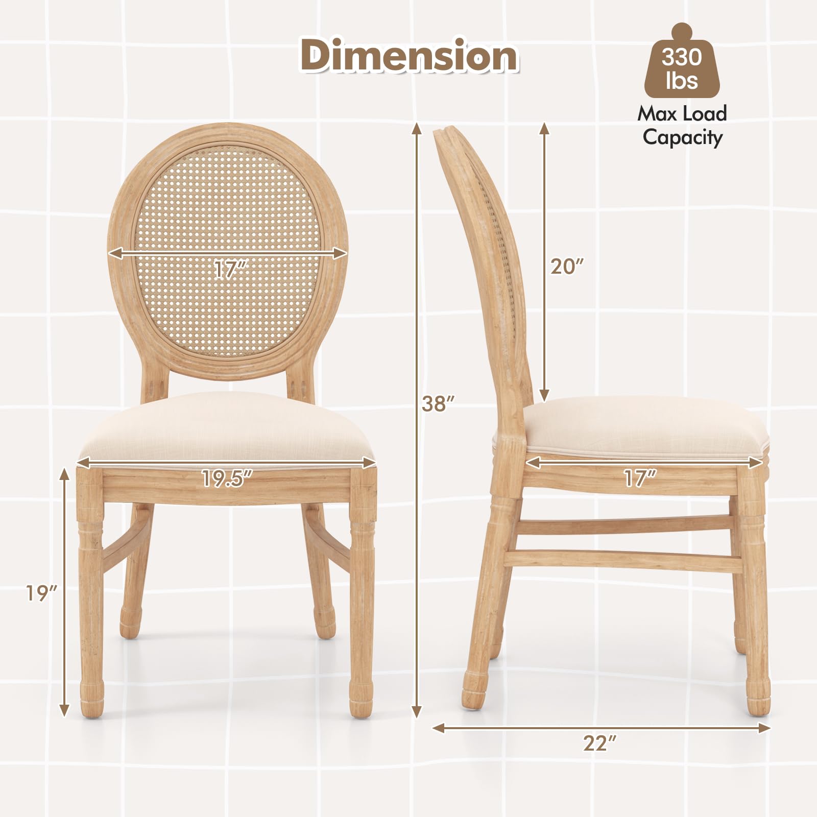 Giantex Wood Dining Chairs Set