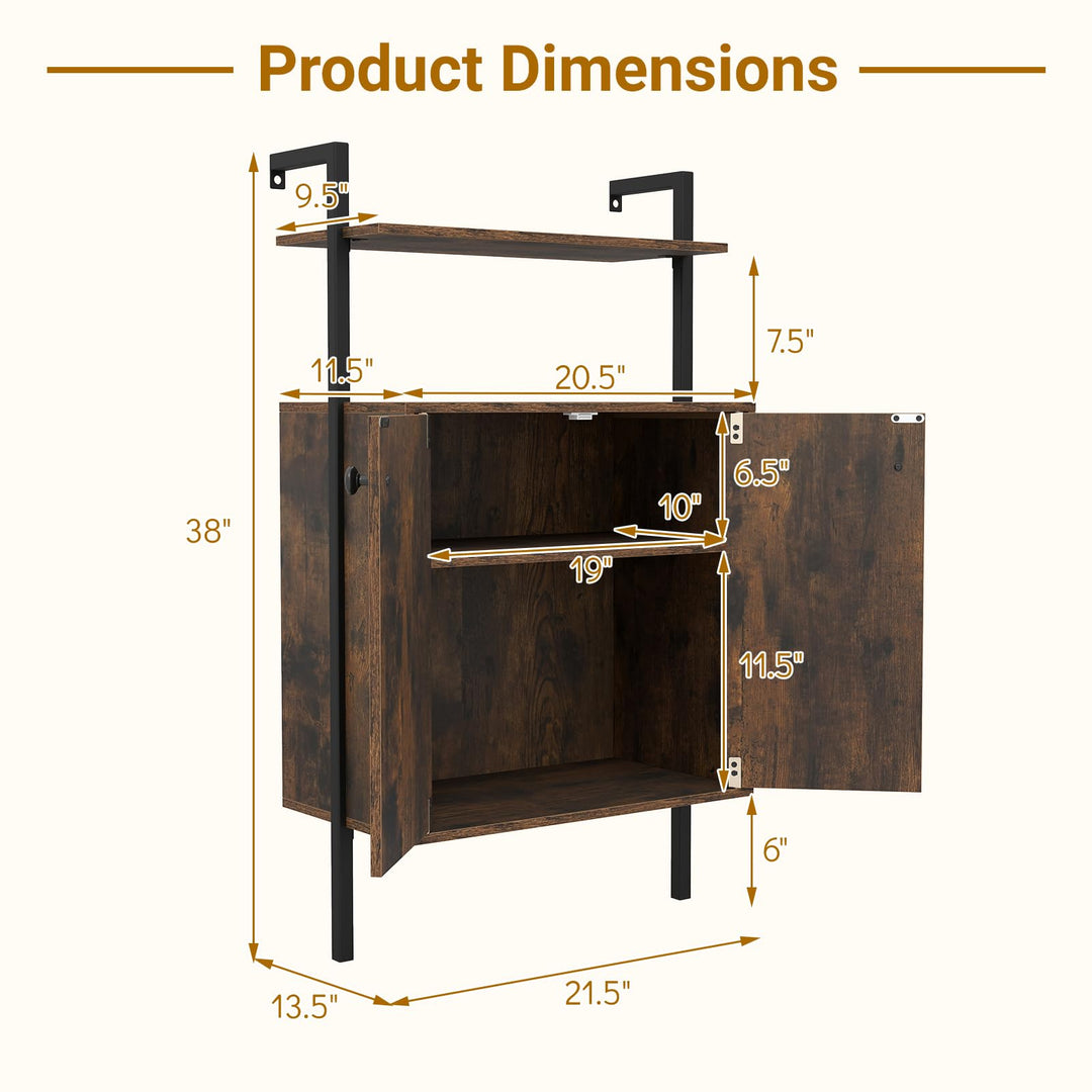 Giantex 38" Tall Bookshelf with Storage Cabinet (1/2)