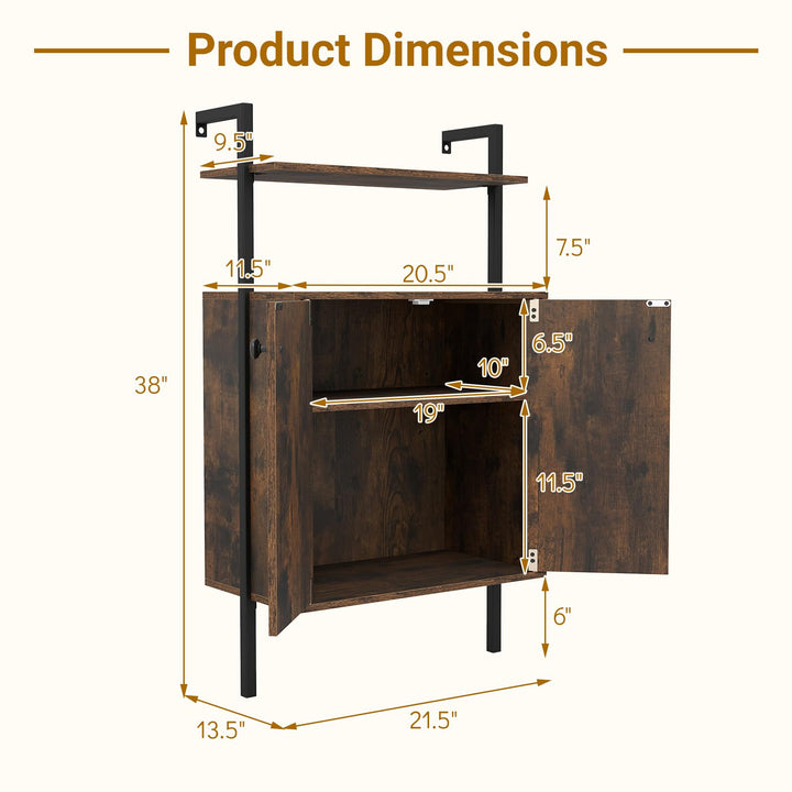 Giantex 38" Tall Bookshelf with Storage Cabinet (1/2)