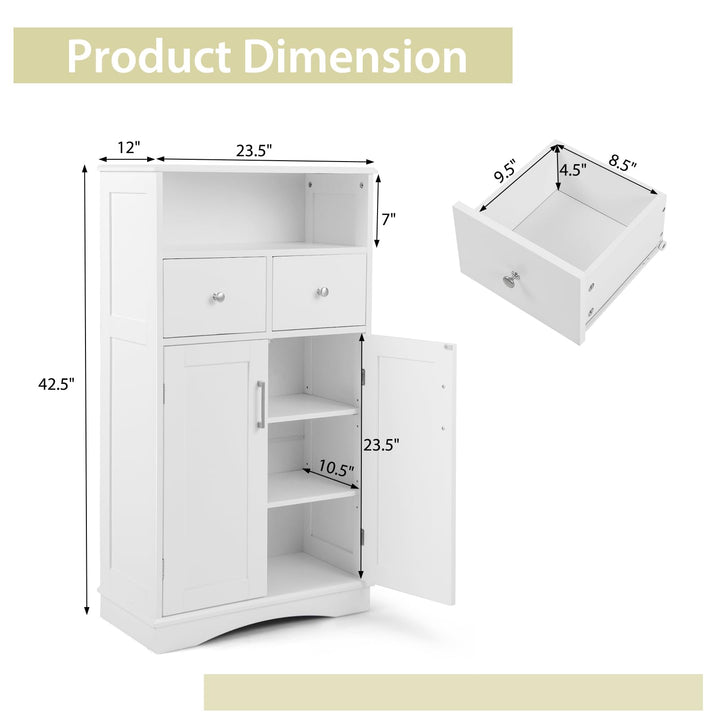 Giantex Bathroom Floor Storage Cabinet
