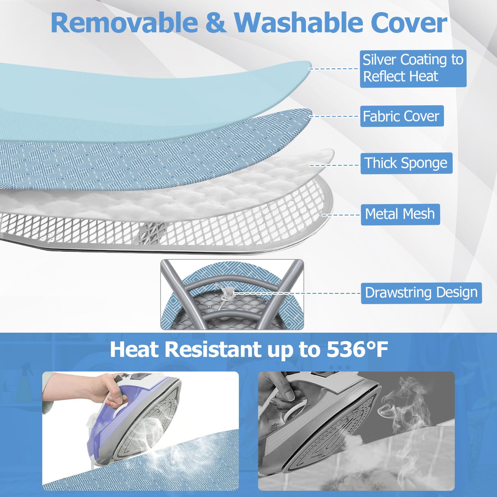 Giantex Full Size Ironing Board with Iron Rest, 57