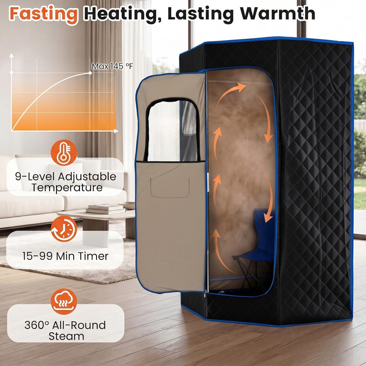 Giantex 3L Portable Steam Sauna(35.5" x 35.5" x 71" )