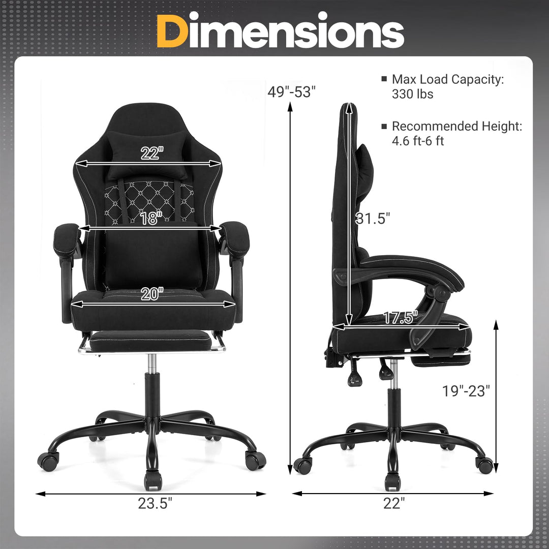 Giantex Gaming Chair | Ergonomic Computer Chair with Headrest