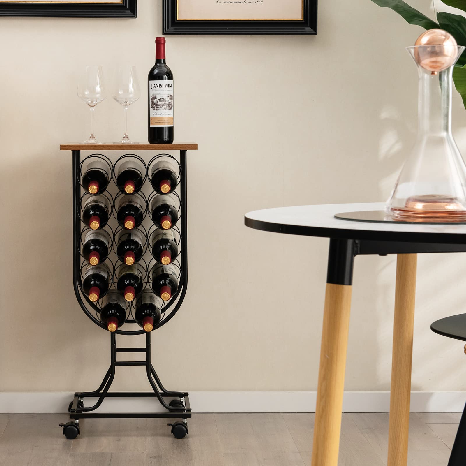 14-Bottle Wine Rack Freestanding Floor - Giantex