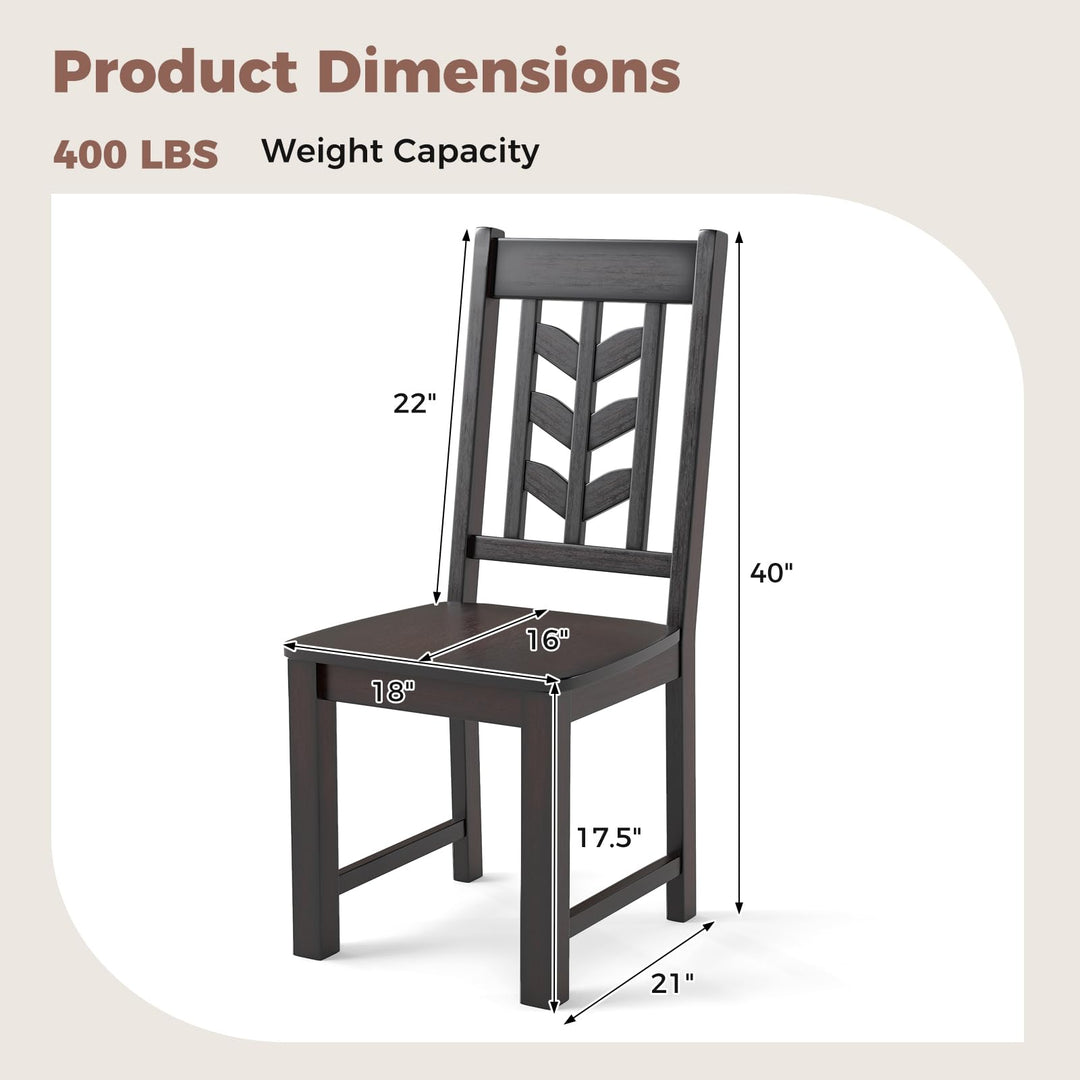 Giantex Wooden Dining Chairs Set of 2/4