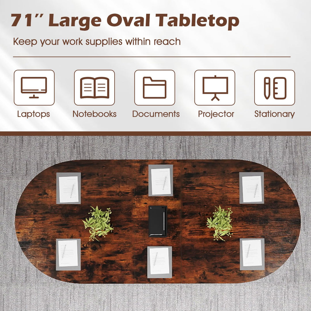 Giantex 71" Conference Table with Cable Management Grommet