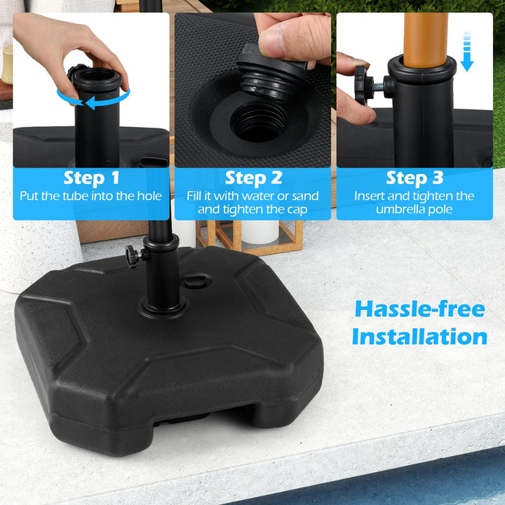 Giantex  - Heavy Duty HDPE Market Table Umbrella Pole Holder for Outdoor