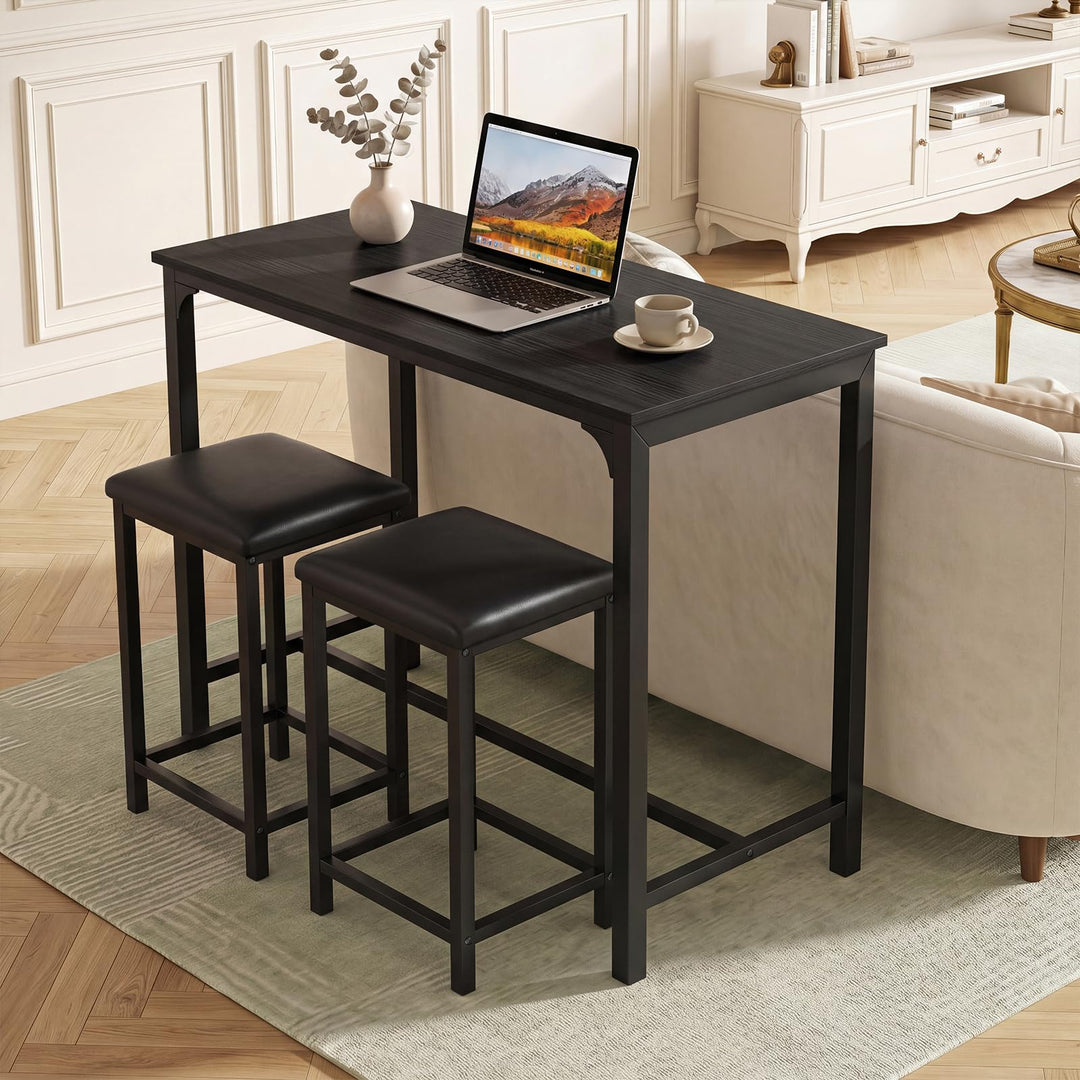 Giantex 3 Piece Dining Table Set with 32.5" Counter-Height table