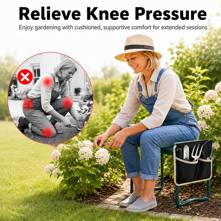 GIANTEX Garden Kneeler and Seat with Detachable EVA Pad
