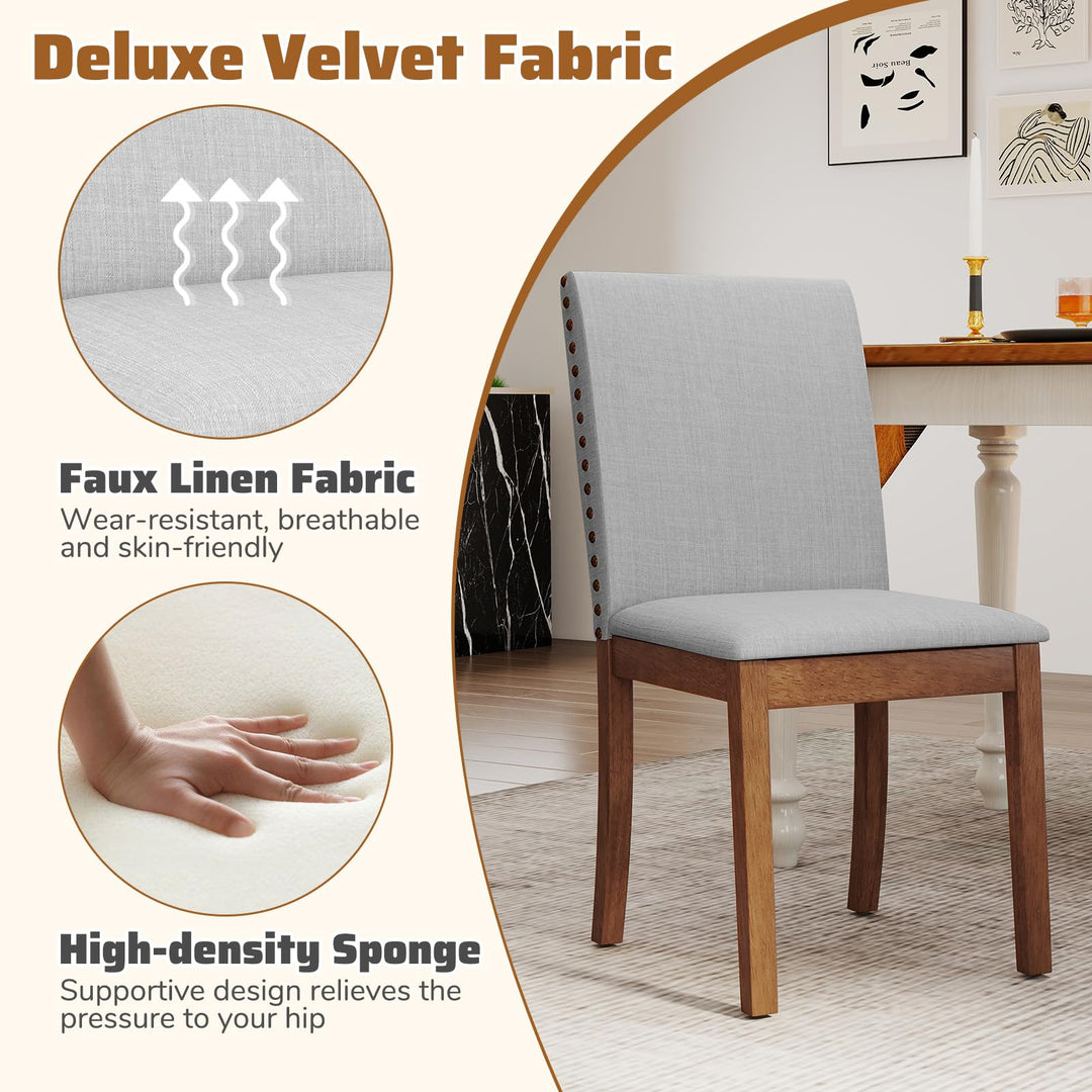 Giantex Upholstered Dining Chairs Set for Restaurant