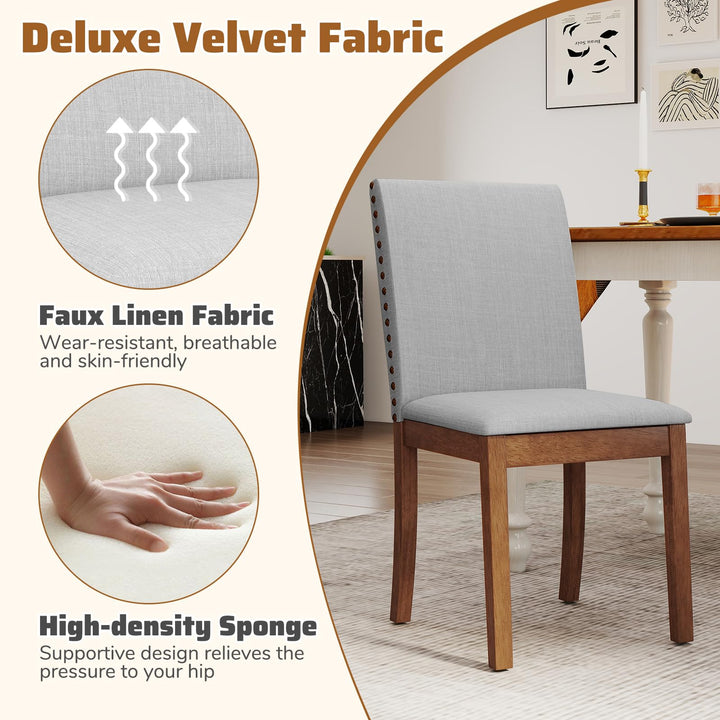 Giantex Upholstered Dining Chairs Set for Restaurant