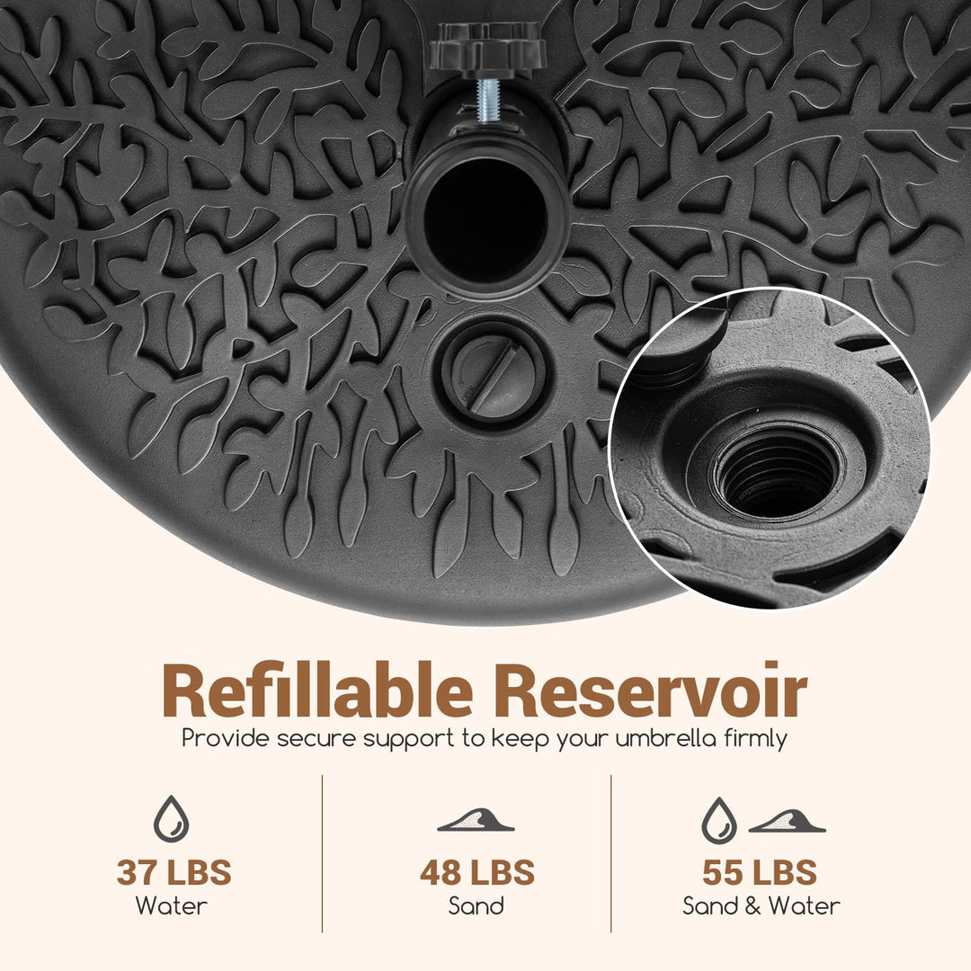 Giantex Half Round Patio Umbrella Base with Water/Sand Reservoir