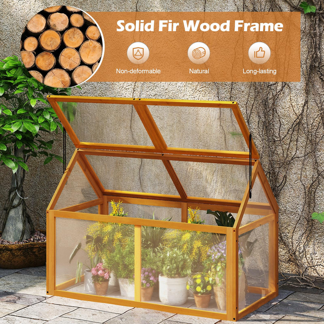 Giantex Portable Raised Flower Planter Protection with Transparent Panels & Adjustable Roof