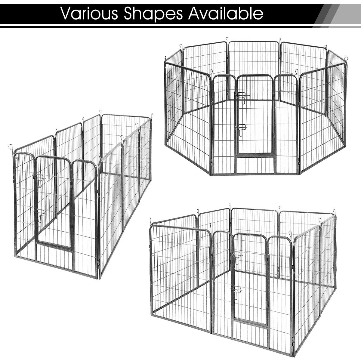 Giantex 48 inch Dog Playpen with Door (16 pannels)