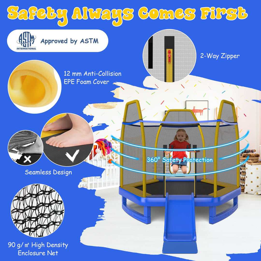7 FT Trampoline for Kids - Giantex