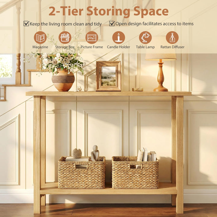 Giantex 47" Solid Wood Console Table(47" x 12" x 32")