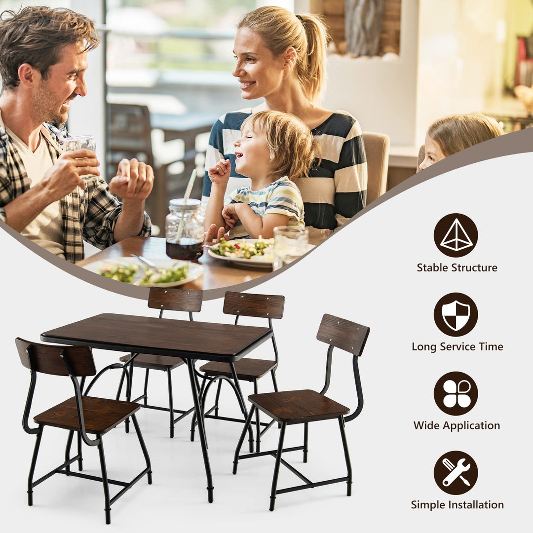 Giantex Rectangular Dining Table - Industrial Kitchen Table