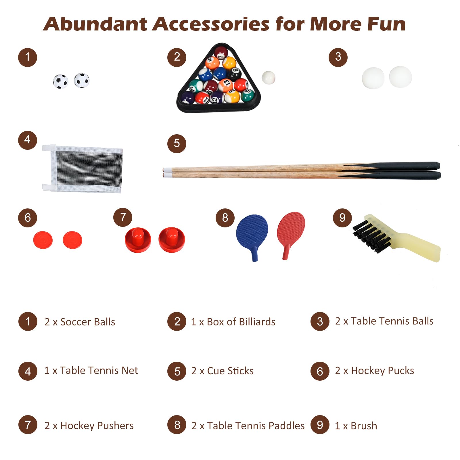 Giantex 4-in-1 Combination Game Table with Soccer