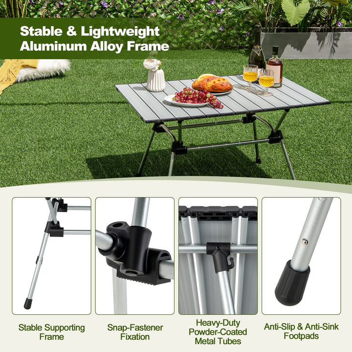 Giantex Folding Camping Table, Heavy-Duty Outdoor Folding Table w/Carry Bag