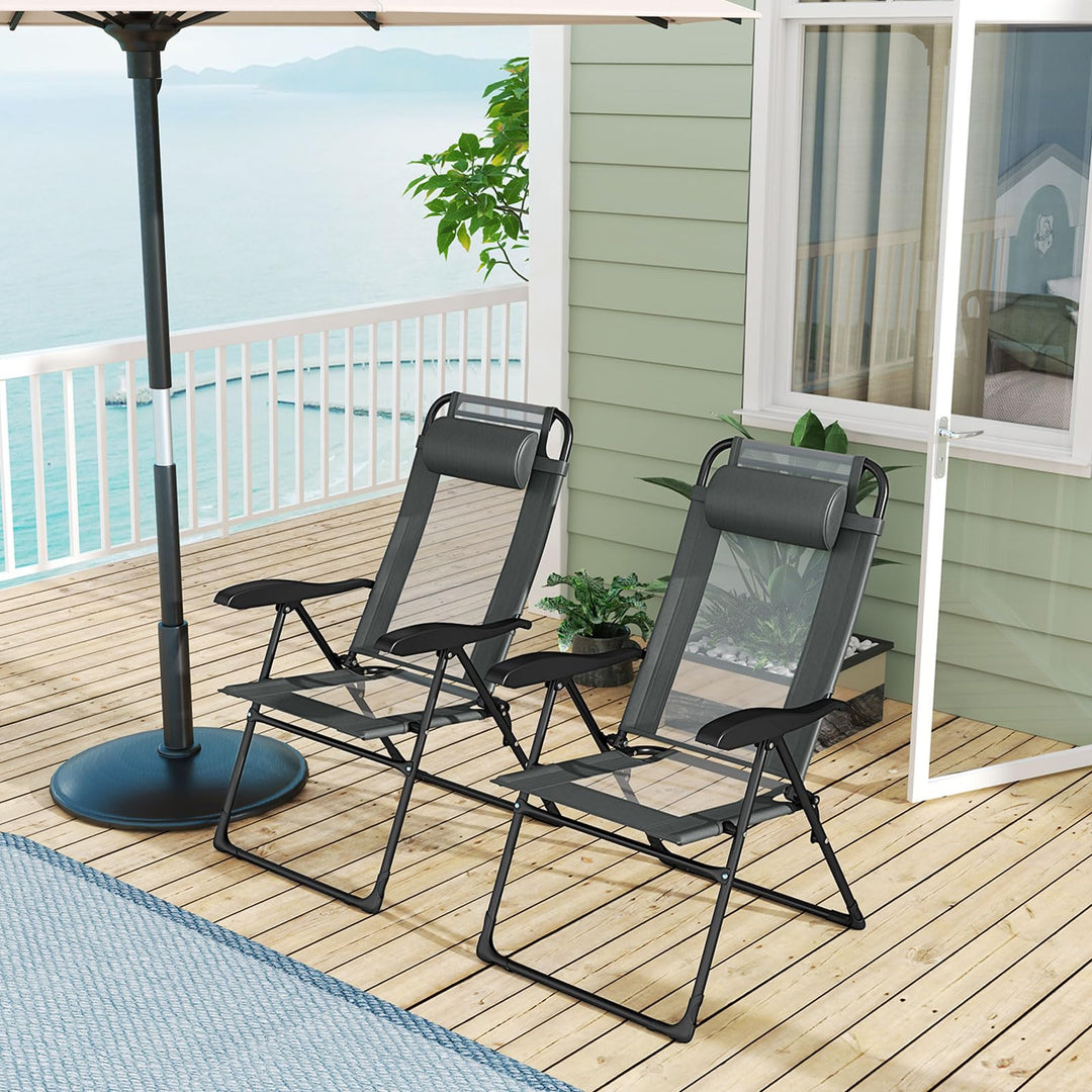 Giantex Folding Patio Chairs Set