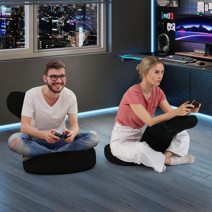 Giantex Floor Comfy Gaming Leisure Chair with Adjustable Headrest and Backrest