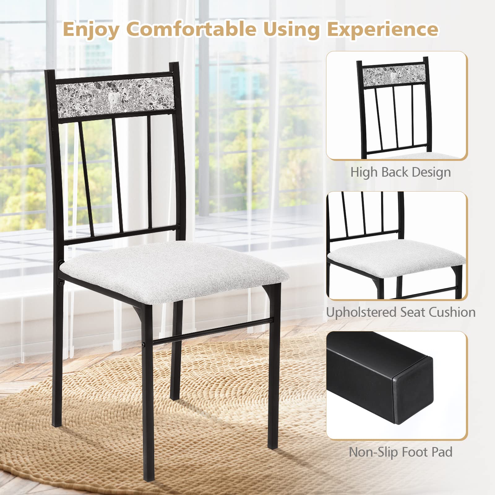 Giantex 5 Pieces Dining Table Set
